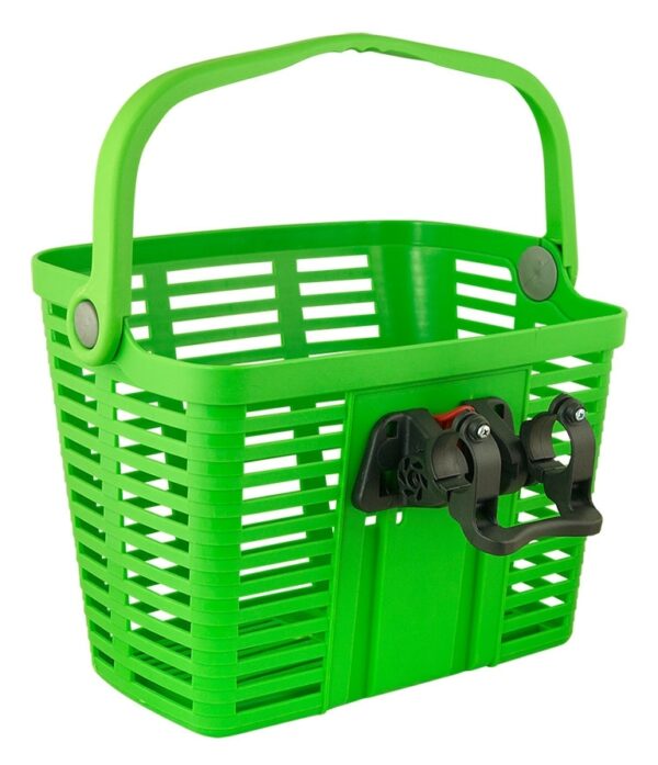 plastic handlebar basket KLICK FIX, green