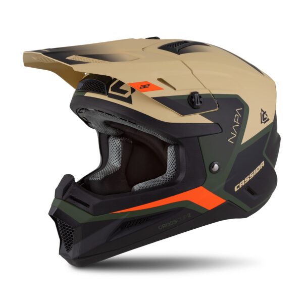 Helm Cross Cup 2 Napa, CASSIDA (sand/grün/orange/schwarz matt) 2025